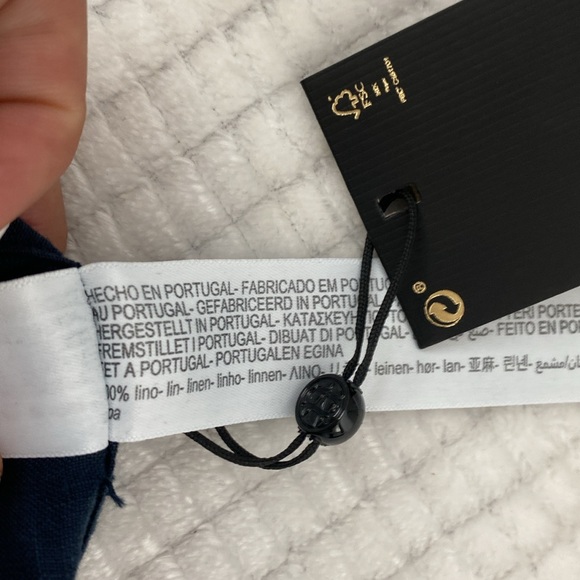 Massimo Dutti New Skirt Womens Sz M Navy Blue Linen Side Slits - Picture 8 of 12